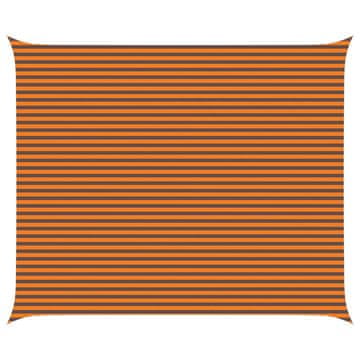 Vidaxl Sončno platno Oranžna in Rjava 6 x 5 m 100% poliester Oxford
