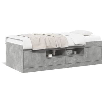 Vidaxl Dnevna postelja s predali brez vzmetnice 90x190 cm