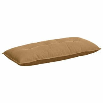 Vidaxl Poglavni vzglavnik Rjava 120 x 50 cm Žametna tkanina
