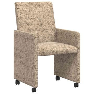 Vidaxl Jedilni stoli s kolesi 2 szt. Svetlo siva 57 x 66 x 94 cm