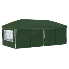 Vidaxl Zložljivi šotor za zabave 575 x 288 x 245 cm Zelena
