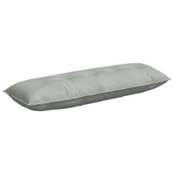 Vidaxl Poglavni vzglavnik Svetlo siva 140 x 50 cm Žametna tkanina