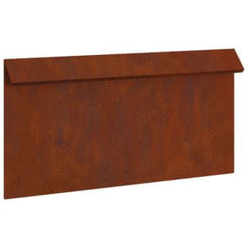 Vidaxl Ograja za polže Rjav 50 x 3,5 x 25 cm Vremensko odporno jeklo