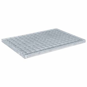 Vidaxl Rešetka srebrna 50 x 35 x 2 cm Jeklo vroče pocinkano
