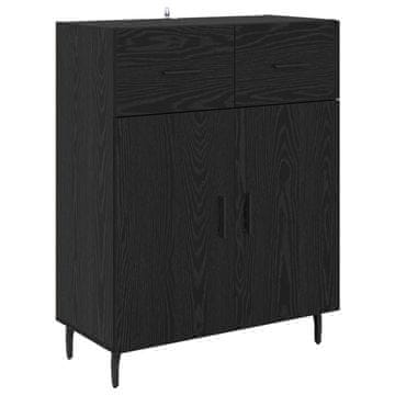 Vidaxl Strani šal Črna Orehovina 69,5 x 34 x 90 cm Konstruiran les