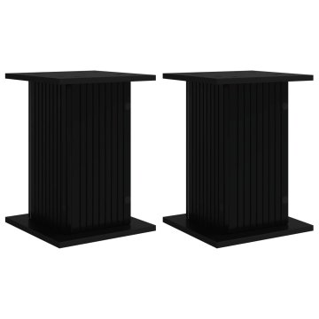 Vidaxl Stojalo za rastline 2 kos Črna 30,5 x 30 x 43 cm Inženirski les