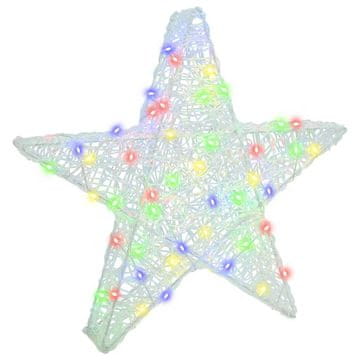 Vidaxl 3D zvezda med 50 LED večbarvno 55 x 53.5 x 10 cm Akril