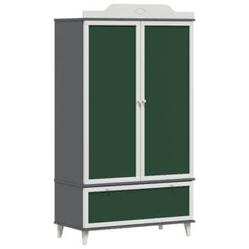 Vidaxl Kreda omara ROROS Siva in bela 90 x 45 x 165 cm Konstruiran les
