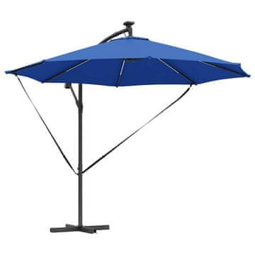 Vidaxl Senčnik 294 x 294 x 248 cm Poliester in aluminij Azur modra