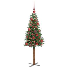 Vidaxl Ožja jelka med 150 LED Zelena 150 cm PVC in trden bor