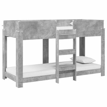 Vidaxl Postelja na vzkraj za otroke Betonsko siva 75 x 190 cm