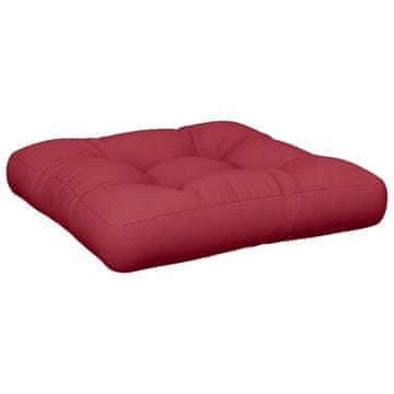 Vidaxl Blazina za palete vinsko rdeča 58x58x10 cm blago