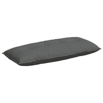 Vidaxl Poglavni vzglavnik Temno siva 120 x 19 x 50 cm blago