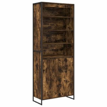 Vidaxl Visoke omare Dimni hrast 79 x 36 x 200 cm Konstruiran les