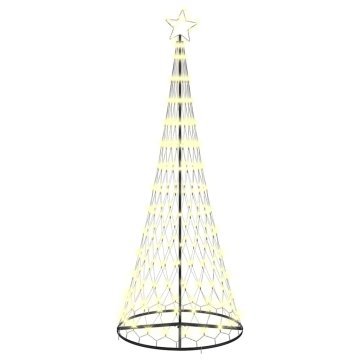 Vidaxl LED božično drevesce med 295 LED Toplo bela 250 cm Kovina