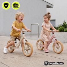 HyperMotion Otroški poganjalec 12 palcev iz magnezijeve zlitine - nosilnost 30 kg, nastavljivo sedišče 34–44 cm, kolesa iz PU, za otroke od 2 let