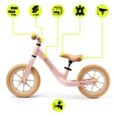 HyperMotion Otroški poganjalec z 12-palčnimi kolesi za mlajše otroke - magnezijev okvir, nosilnost 30 kg, sedež 34–44 cm, starost 2+ let