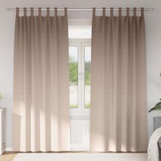 Vidaxl Zavese za zatemnitev z obroči 2 szt. Taupe 245 x 140 cm
