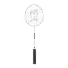 HyperMotion Rožnati komplet za badminton z dvema jeklenima loparjema - mere loparja 66 x 20 cm, prevleka iz tkanine Oxford, športni set, starost 10+ let