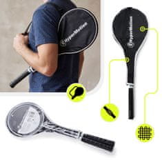 HyperMotion Komplet dveh jeklenih loparjev za badminton v zeleni barvi - torbica iz tkanine Oxford, mere 66 x 20 cm, igra na prostem, starost 10+ let