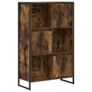 Vidaxl Knjigovni omar Dimni hrast 68 x 30 x 108.5 cm Konstruiran les