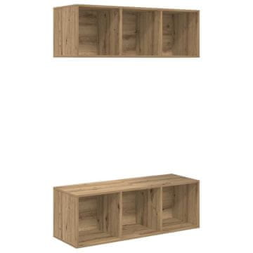 Vidaxl Komplet TV omaric 2 szt. Umetni hrast 37 x 37 x 107 cm
