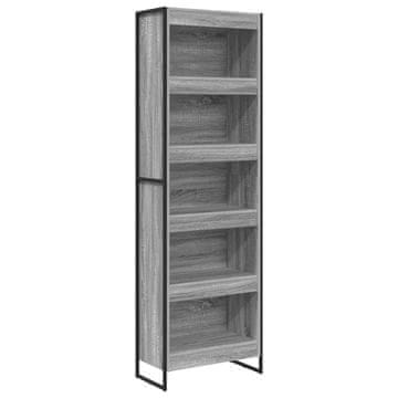 Vidaxl Knjigovni omar 2 szt. Siva Sonoma 60 x 30 x 189,5 cm