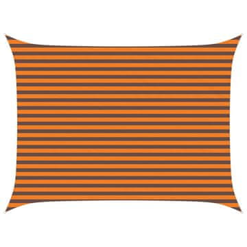 Vidaxl Sončno platno Oranžna in Rjava 4 × 3 m 100% poliester Oxford