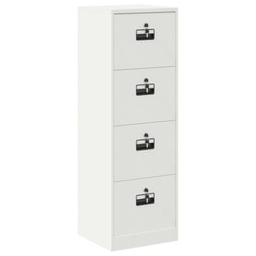 Vidaxl Kabinet za datoteke s predalom s polico Bela 45,5 x 42 x 139 cm