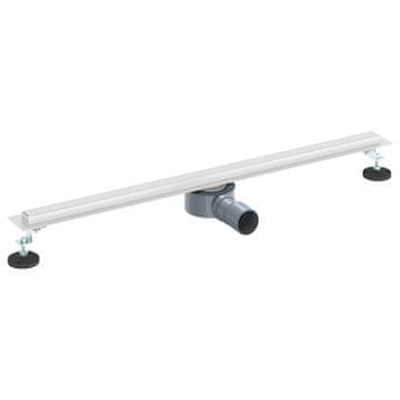 Vidaxl 360° odtok za tuš s tankskim modelom srebrna 80 cm