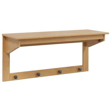 Vidaxl Obešalnik za plašče HILL Medeno rjava 90 x 35 x 41.5 cm