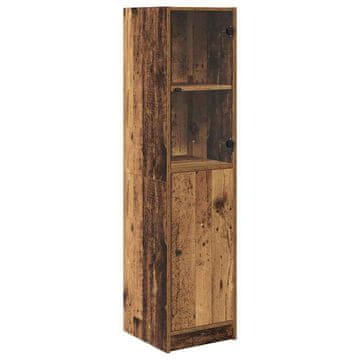 Vidaxl Visok predalnik Star les 35 x 37 x 142 cm Konstruiran les