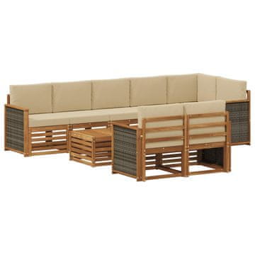 Vidaxl Sedežne garniture Masiven les akacije