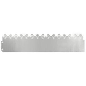 Vidaxl Robniki za trato 10 szt. srebrna 103 x 0,05 x 22 cm