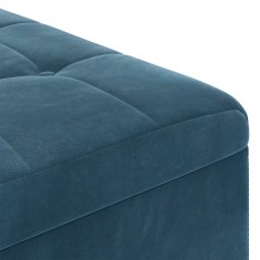 Vidaxl Ottoman s shranjevanjem Modra 60 x 60 x 45 cm Žamet