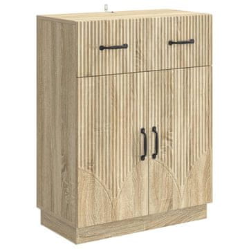 Vidaxl Strani šal Sonoma hrast 66 x 34,5 x 87 cm Inženirski les