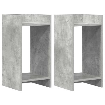 Vidaxl Stojalo za rastline 2 kos Betonsko siva 30 x 30 x 60 cm
