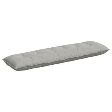 Vidaxl Poglavni vzglavnik Svetlo siva 180 x 50 cm Mikrofiber tkanina