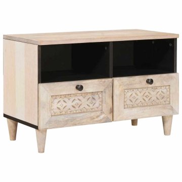 Vidaxl TV enote Bela 70 x 33 x 46 cm Inženirski les