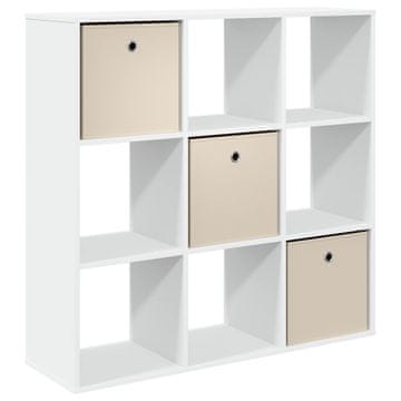 Vidaxl Strani šal s predalom Bela 102 x 31 x 99,5 cm
