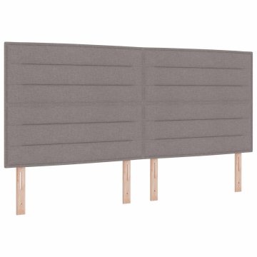 Vidaxl LED glava postelje z LED trakami z vzglavjem Taupe 200 cm blago