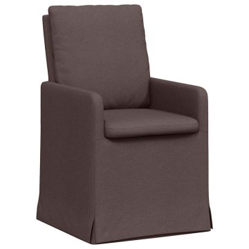Vidaxl Jedilni stoli 2 szt. Temno rjava 57 x 67 x 98 cm blago
