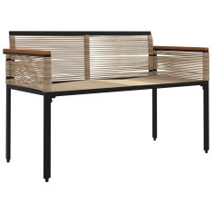 Vidaxl Zunanja klop 2 -Seater 117 x 54 x 74.5 cm poli ratan