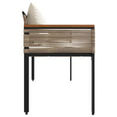 Vidaxl Zunanja klop 2 -Seater 117 x 54 x 74.5 cm poli ratan