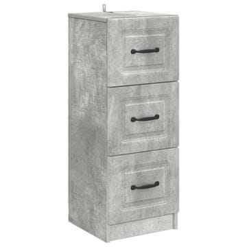 Vidaxl Predalna omara Betonsko siva 33 x 34,5 x 87 cm Inženirski les