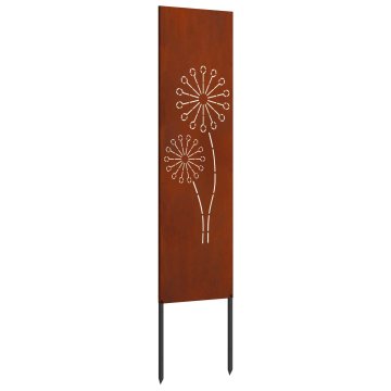 Vidaxl Zaslon za zasebnost v vrtu Rjav 32 x 140 cm Odporno jeklo
