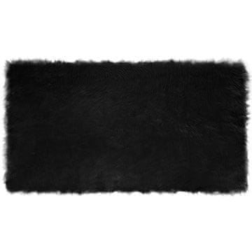 Vidaxl Preproga iz umetnega ovčjega krzna TAFALLA Črna 60 x 110 cm
