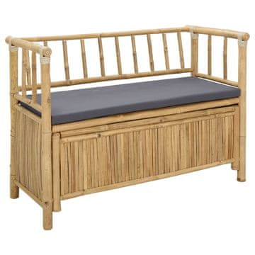 Vidaxl Parkovna Shramba Klop 110 x 47 x 80 cm Bambus Naravna