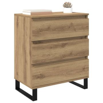 Vidaxl Strani šal Umetni hrast 60 x 35 x 70 cm Konstruiran les
