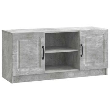 Vidaxl TV omarica Betonsko siva 102 x 34,5 x 47 cm Inženirski les